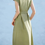 Elegant French V-Neck Dress - liwisi