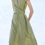 Elegant French V-Neck Dress - liwisi