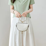 Soft Commute Ruffle-Trim V-Neck T-Shirt - liwisi