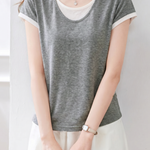 Casual Commute Color Block Two-in-One T-Shirt - liwisi