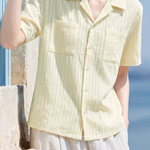 Casual French Cut-Out Ruched Short Sleeve Shirt - liwisi