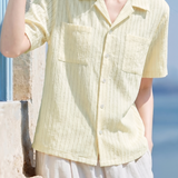Casual French Cut-Out Ruched Short Sleeve Shirt - liwisi