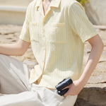 Casual French Cut-Out Ruched Short Sleeve Shirt - liwisi
