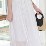 Elegant Flowing Yarn Pleated Midi Skirt - liwisi