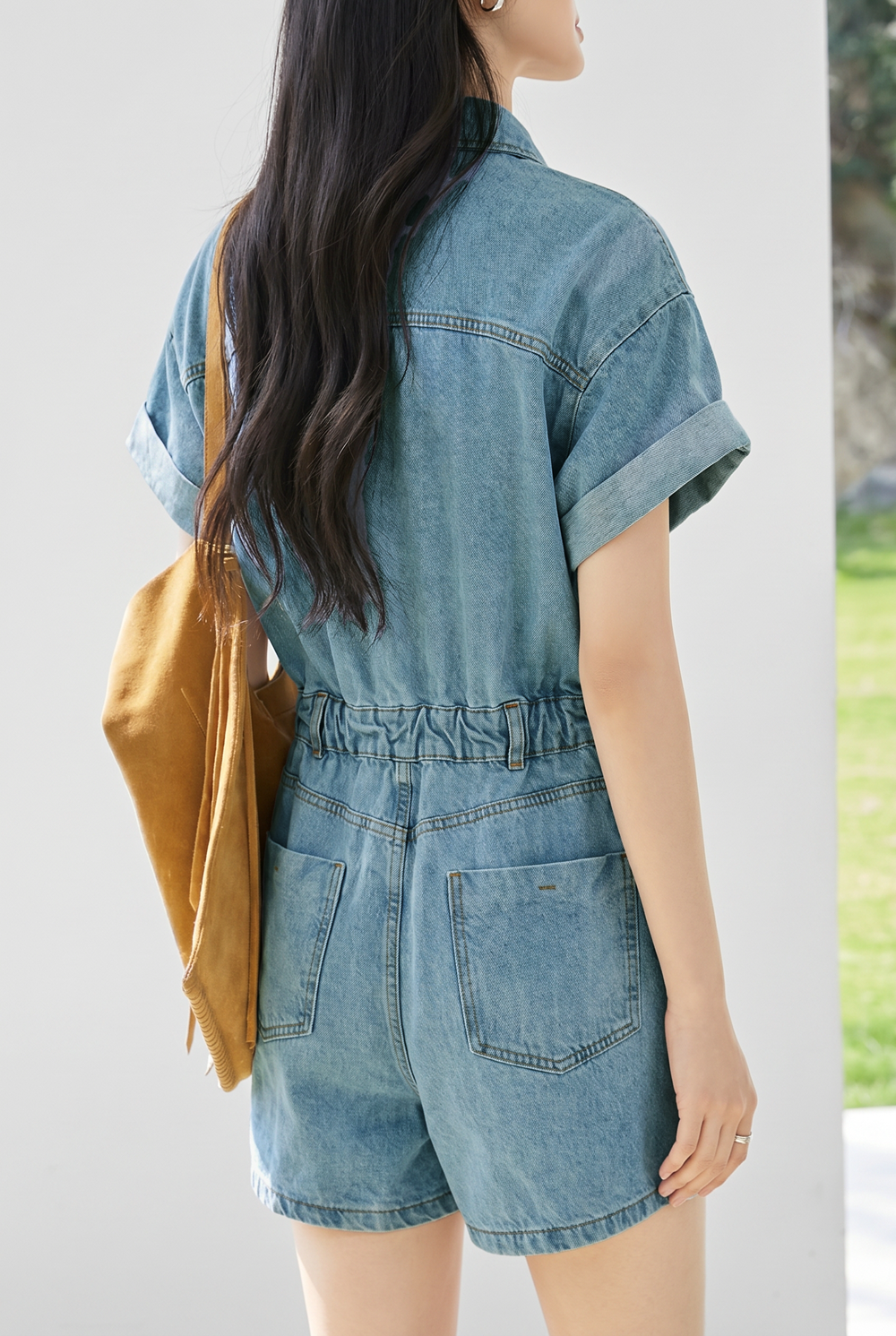Casual Commuter Straight Denim Jumpshort - liwisi