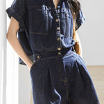 Casual Commuter Straight Denim Jumpshort - liwisi