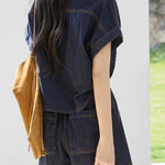 Casual Commuter Straight Denim Jumpshort - liwisi