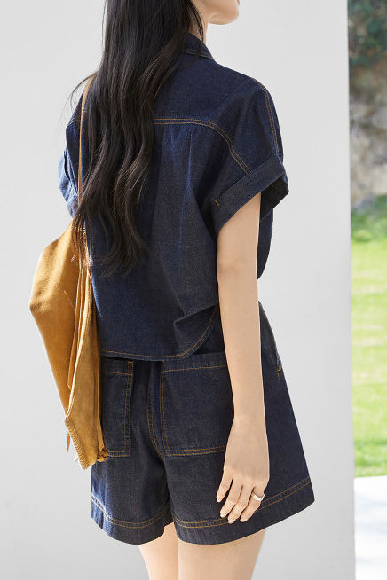 Casual Commuter Straight Denim Jumpshort - liwisi
