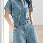 Casual Commuter Straight Denim Jumpshort - liwisi