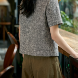 Elegant Commuter Tweed Round Neck Coat - liwisi