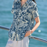 Casual Printed Short Sleeve Shirt - liwisi