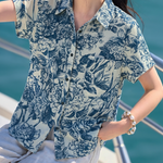 Casual Printed Short Sleeve Shirt - liwisi