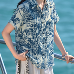 Casual Printed Short Sleeve Shirt - liwisi
