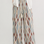 Vacation Style Geometric Printed Wide Leg Pants - liwisi