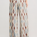 Vacation Style Geometric Printed Wide Leg Pants - liwisi