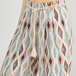 Vacation Style Geometric Printed Wide Leg Pants - liwisi