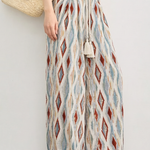 Vacation Style Geometric Printed Wide Leg Pants - liwisi
