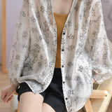 Casual V-Neck Printed Shirt - liwisi