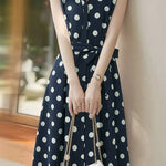Casual Retro Polka Dot Dress - liwisi