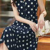 Casual Retro Polka Dot Dress - liwisi