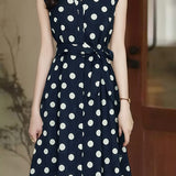 Casual Retro Polka Dot Dress - liwisi