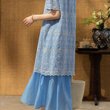 Elegant Embroidered Spliced Dress - liwisi