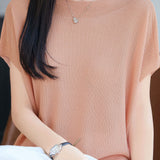 Elegant Round Neck Flutter Sleeve Knit Sweater - liwisi
