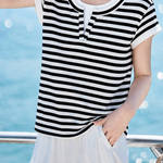 Casual Fake Two-Piece Color Block Lapel T-Shirt - liwisi