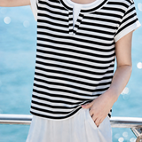 Casual Fake Two-Piece Color Block Lapel T-Shirt - liwisi