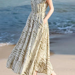 Casual Vacation French Striped Printed Dress - liwisi