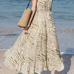 Casual Vacation French Striped Printed Dress - liwisi