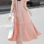 Casual Ruched Tiered Dress - liwisi