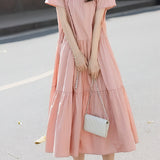 Casual Ruched Tiered Dress - liwisi