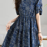 Elegant Commuter French Geometric Print Dress - liwisi
