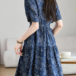 Elegant Commuter French Geometric Print Dress - liwisi