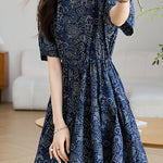 Elegant Commuter French Geometric Print Dress - liwisi