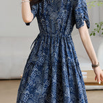 Elegant Commuter French Geometric Print Dress - liwisi