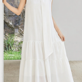Elegant Ribbon Ruffled Double Layer Camisole Dress