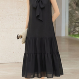 Elegant Ribbon Ruffled Double Layer Camisole Dress