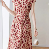 Elegant Commuter Cap Sleeve Tie Dress