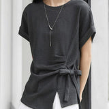 Relaxed Commuter Textured Tie T-Shirt