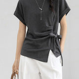 Relaxed Commuter Textured Tie T-Shirt