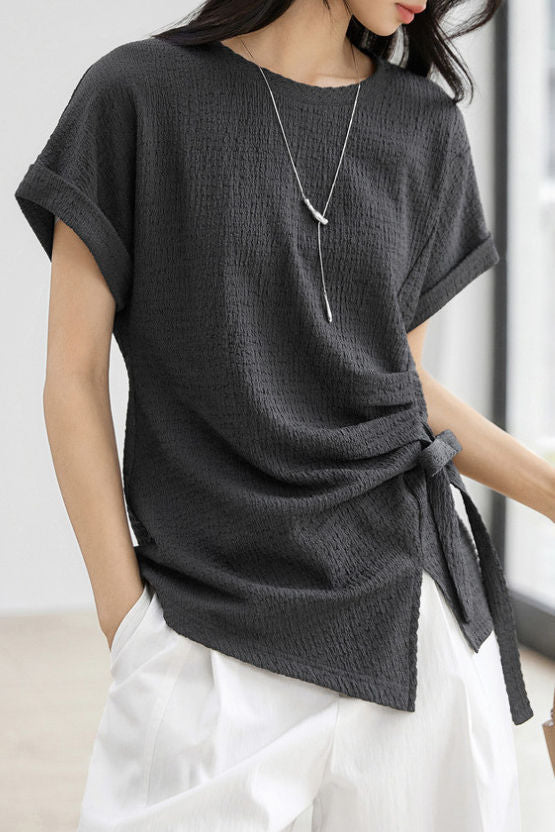 Relaxed Commuter Textured Tie T-Shirt