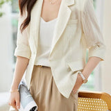 Casual Breathable Seven-Point Sleeve Blazer