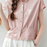 Fresh Commuter Sleeveless Blouse With Ruffled Hem
