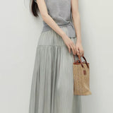 Gentle Elegance Knit Short Sleeve Two-Piece Set