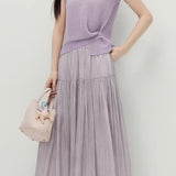 Gentle Elegance Knit Short Sleeve Two-Piece Set