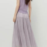 Gentle Elegance Knit Short Sleeve Two-Piece Set