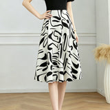 Commuter Abstract Print Spliced Dress