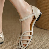 Vintage Cross Weave Hollow-out Roman Style Sandals